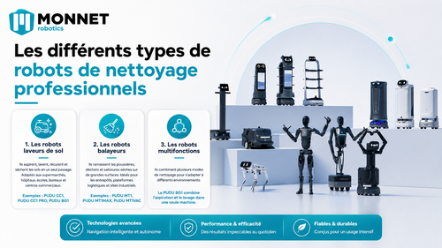 Les diff&eacute;rents types de robots de nettoyage professionnels