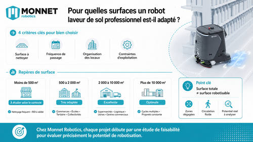 Pour quelles surfaces un robot laveur de sol professionnel est-il adapt&eacute; ?
