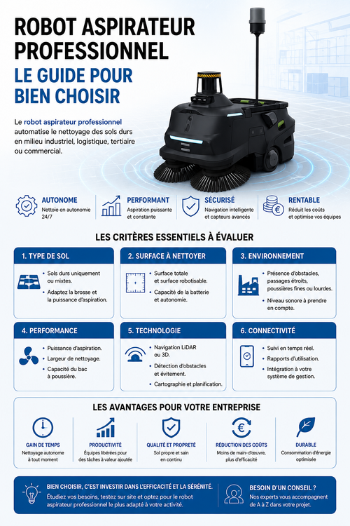 Robot aspirateur professionnel : comment choisir la meilleure solution