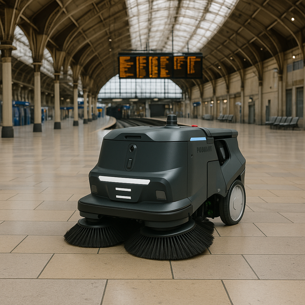Robot de nettoyage pour a&eacute;roports et gares