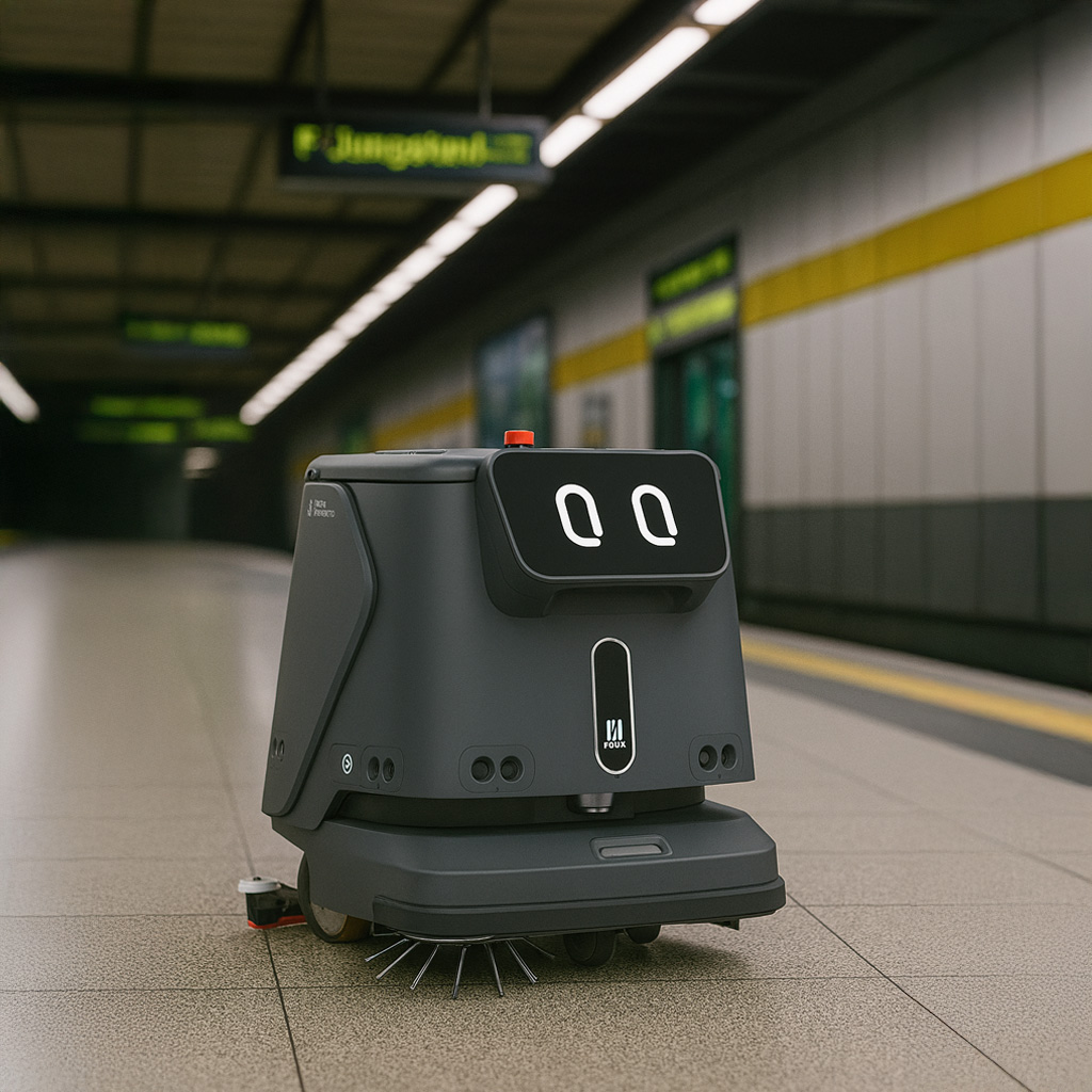 Robot de nettoyage transports publics